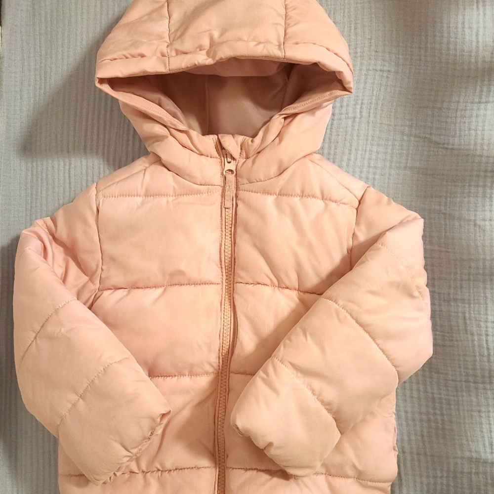 Toddler Girls Pink Puffer Jacket 4T